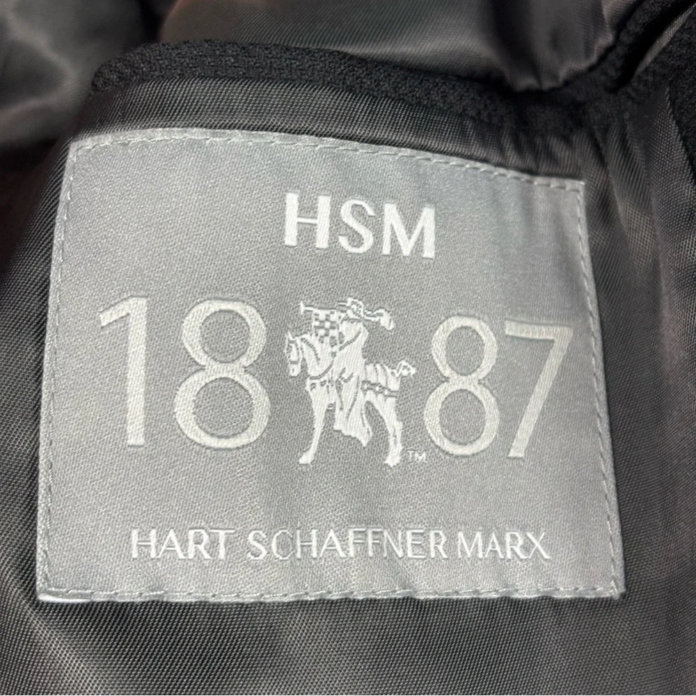 Hart Schaffner Marx 1887 Wool Blazer Metal Silver Buttons Men's Size 40R